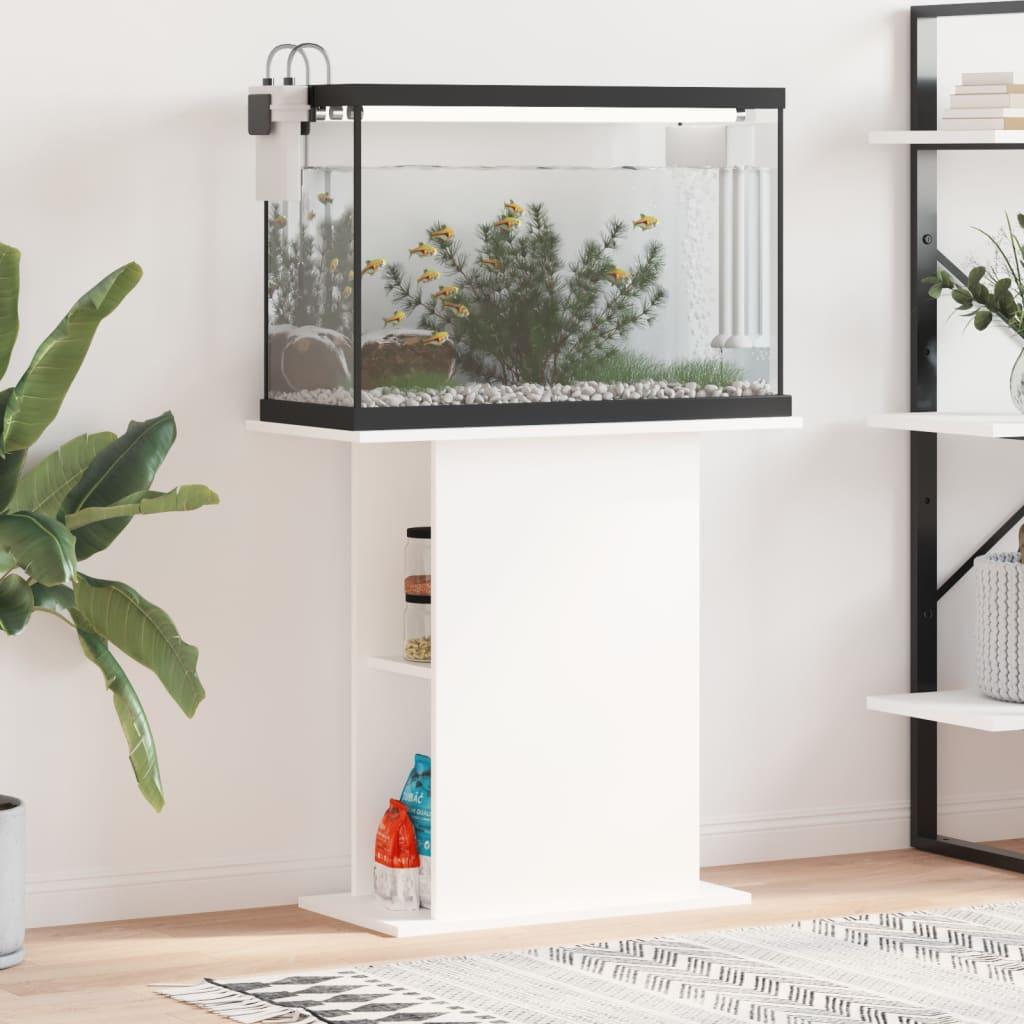 Akvariebord 75x36x72,5 Cm Konstrueret Træ Hvid fra