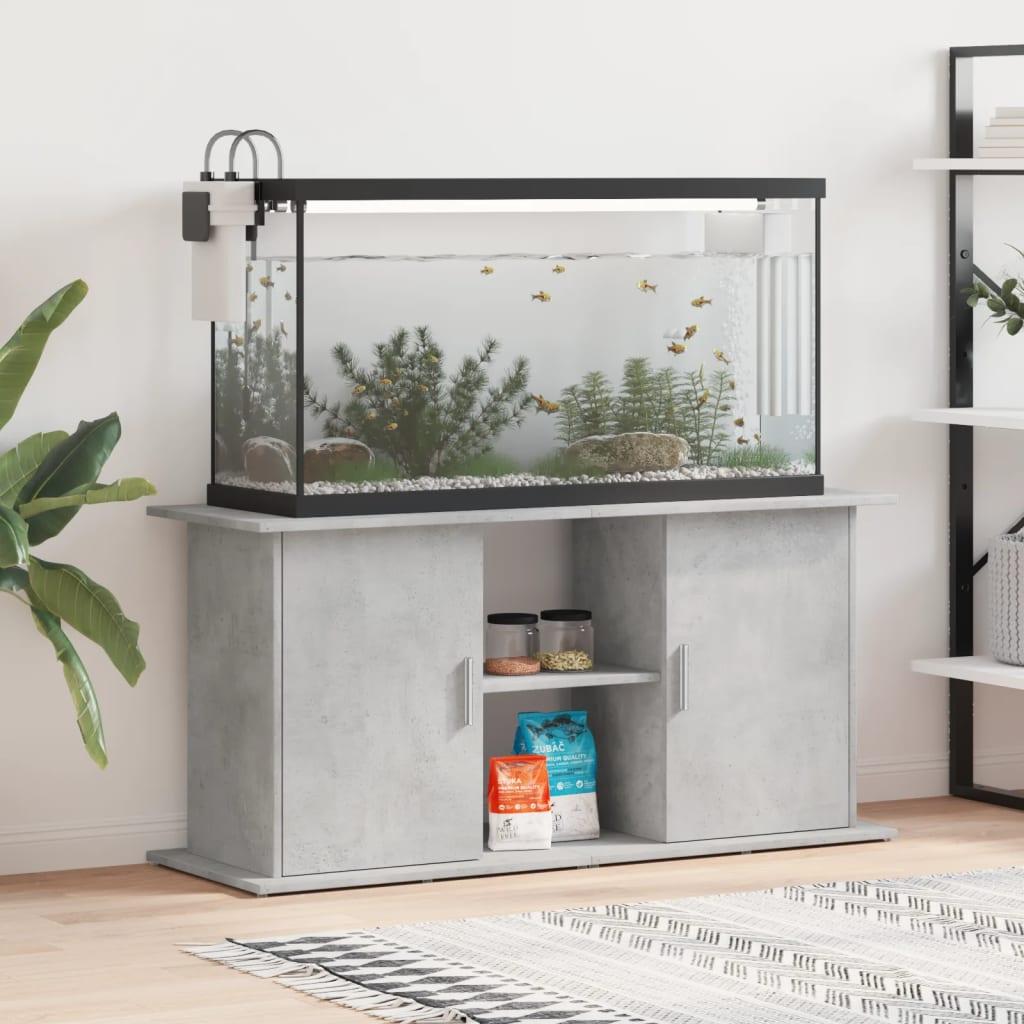 Akvariebord i Betongrå 121x41x58 cm