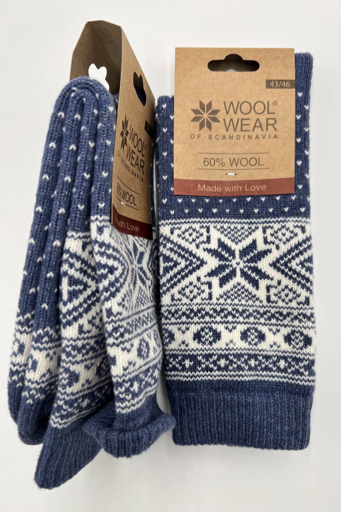 Snowflake Strømper Blue 43 46 fra Charm