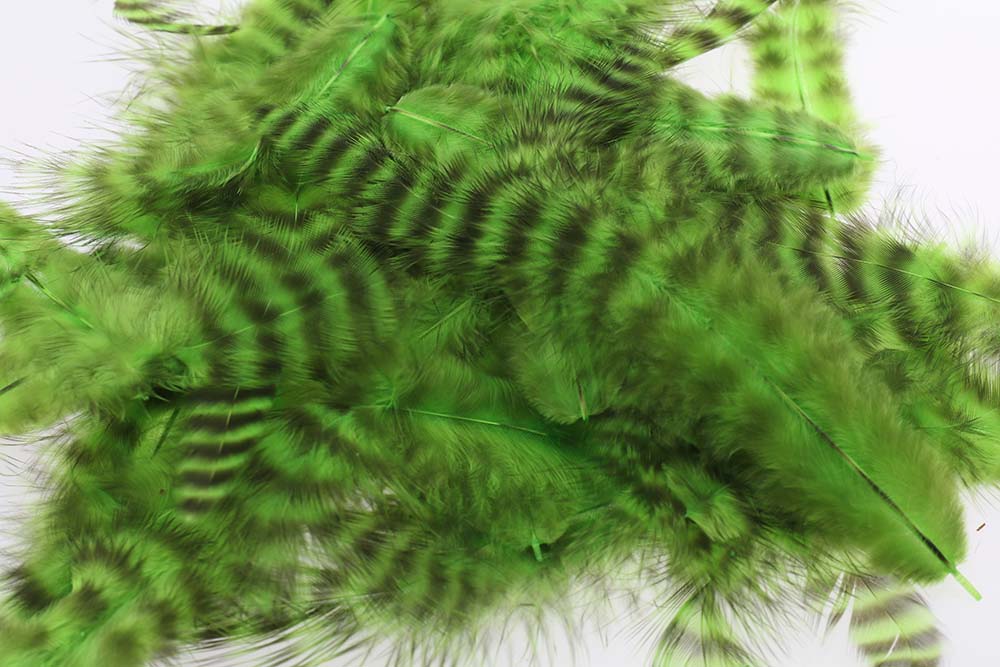 Bløde Hackles Grizzly Chartreuse fra Hareline
