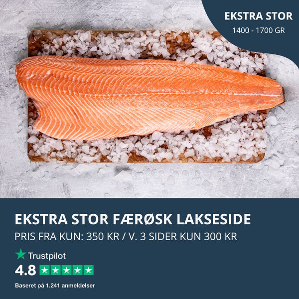 Ekstra Stor Færøsk Lakseside fra Kystfisken