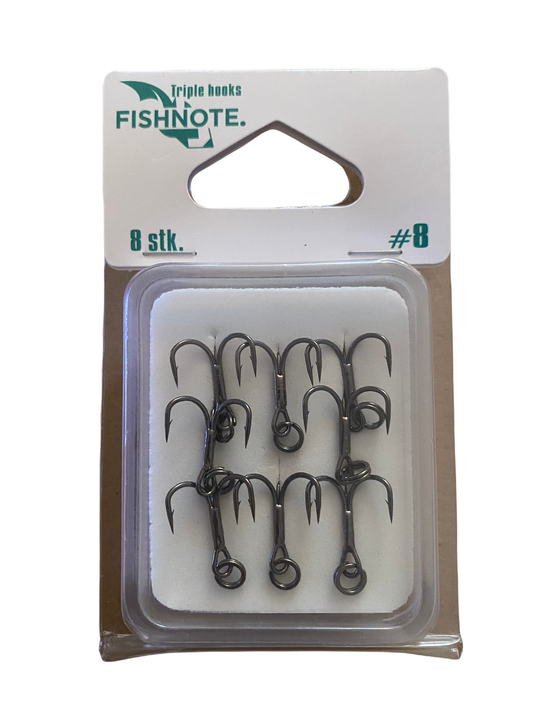 Fishnote 8 Stk. Krog #8 - Fiskegrej