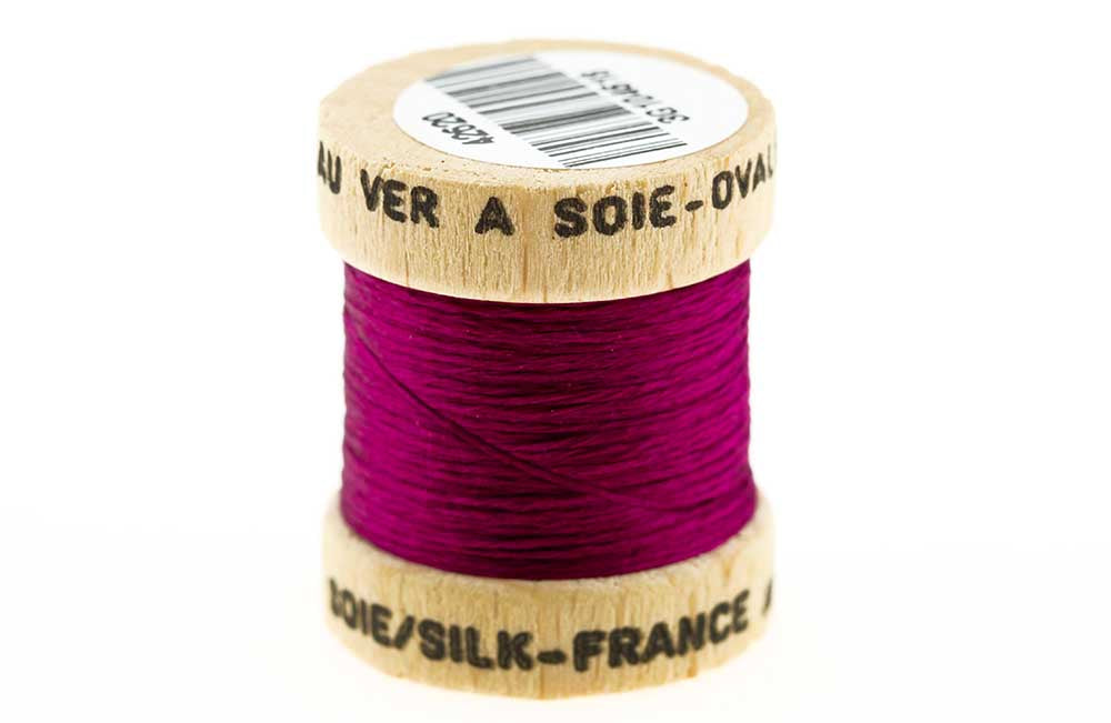 100% Ren Fransk Silke Burgundy fra The Fly Co.