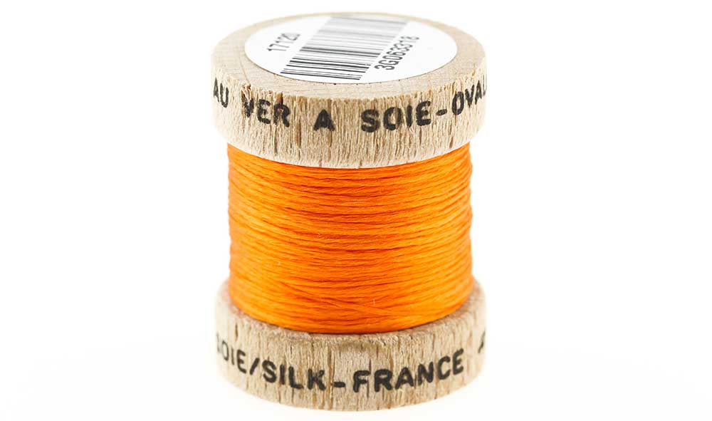 100% Ren Fransk Silke Orange fra The Fly Co.