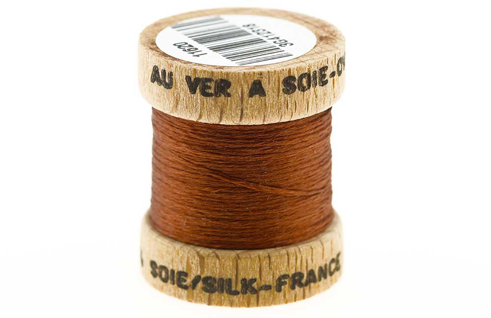 100% Pure French Silk   Brown fra The Fly Co.