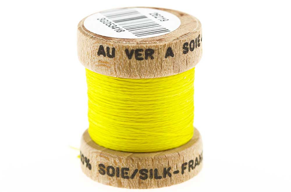 100% Pure French Silk   Lemon Yellow fra The Fly Co.