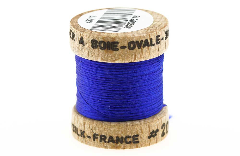 100% Pure French Silk   Kingfisher Blue fra The Fly Co.