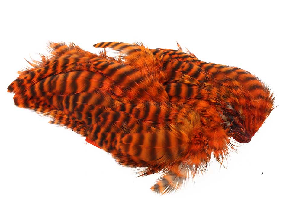 Bløde Hackles Grizzly i Hot Orange fra Hareline