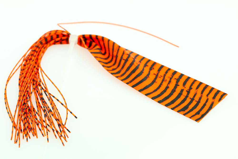 Barred Round Rubber Legs   Orange (fl.) fra Hagens