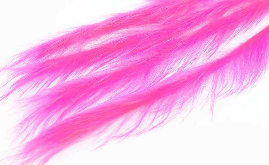3 Mm Kanin Zonkerstrimmel Fl. Pink fra The Fly Co.