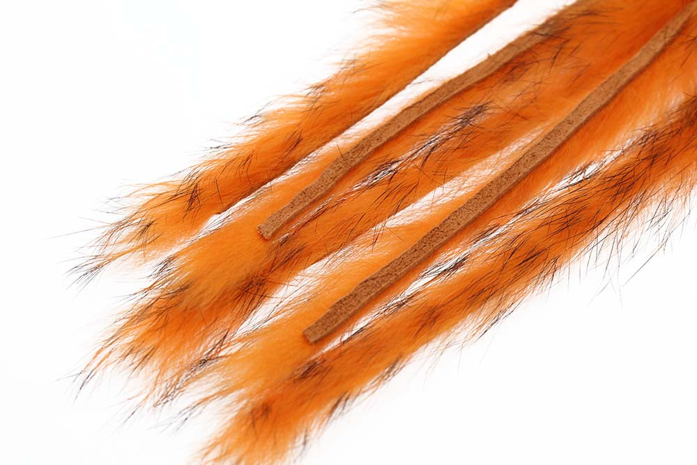 3 Mm Kanin Stribet Zonkerstrip Burnt Orange fra The Fly Co.