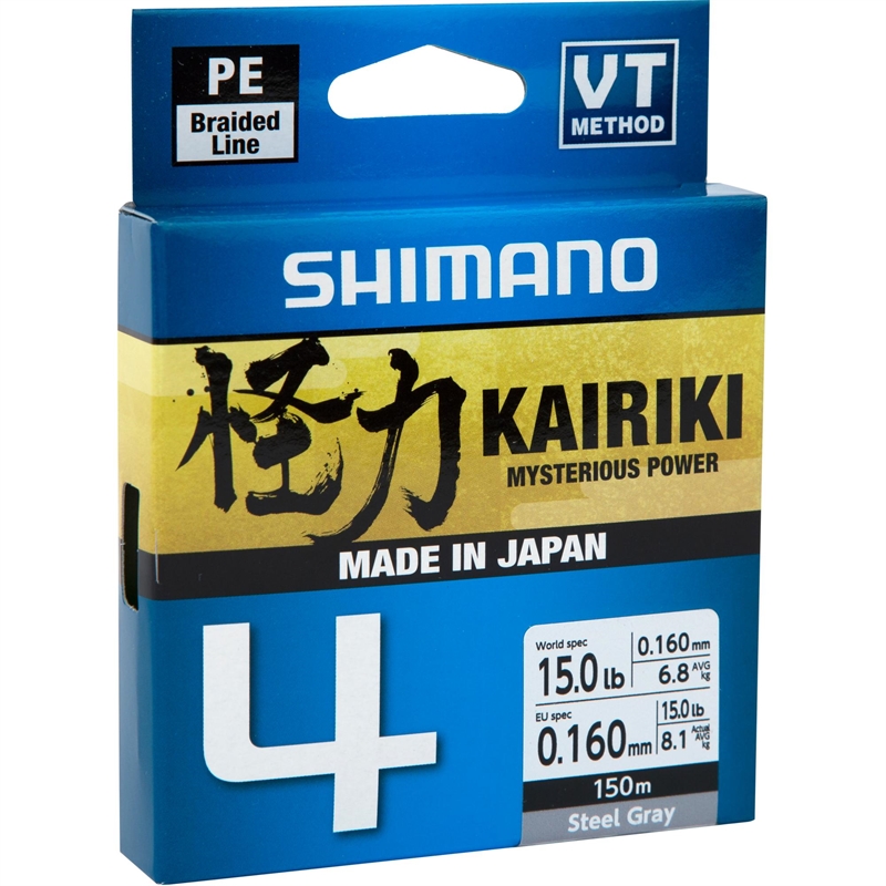 Kairiki Fletline Grey 150m 0,06mm fra Shimano