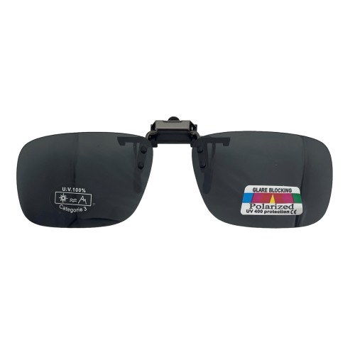 Clip-On Solbriller Square Smoke fra Hurricane