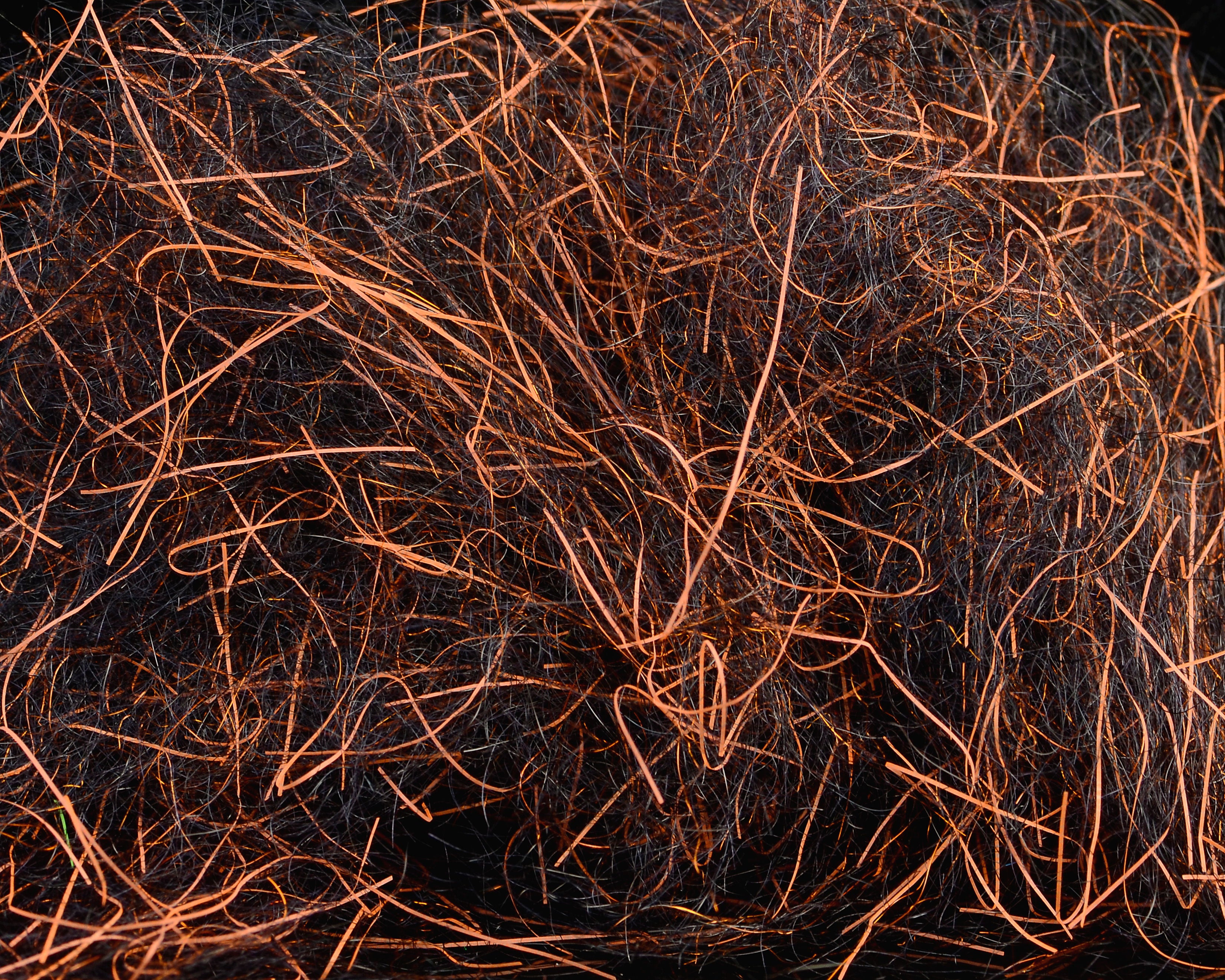 's Uv Simi Seal Dubbing   Black   Uv Orange fra Spawn